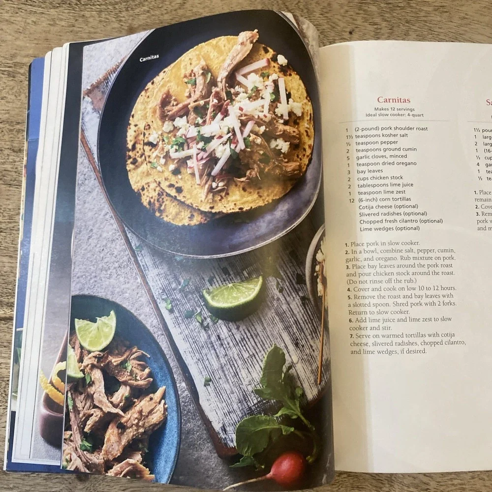 2 Book HC New Chinese Cooking Class Cookbook, Fix It and Forget It Slow Cooker
